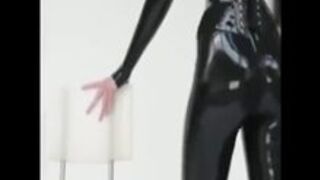 Latex and Ballet Boots in Steel Collar