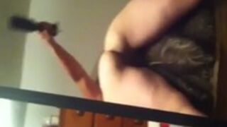 Amy getting punished with paddle