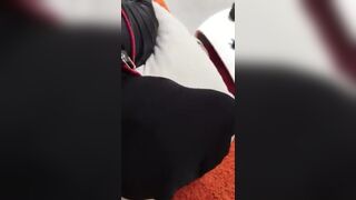 Tied cocksucker in latex