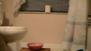 Petgirl's piss training in toilet