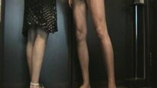 Ballbusting with handjob