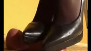 Trampling schlong with high heels - Femdom