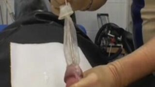 Mistress sounding his cock