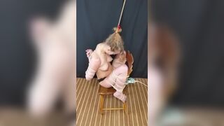 taken orgasm in tight bondage