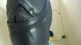 Trying out her new hood