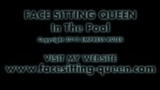 Breath control Femdom at Pool