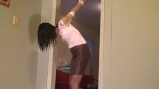 Drooling in Strappado Bondage