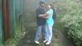 Vanilla - Cute Teen Fucks Her BF In The Rain