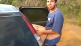 Vanilla - lady rides Doggystyle In A Car