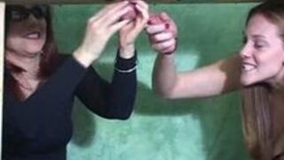 Femdom mature handjob