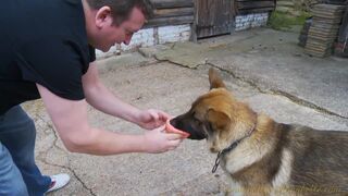 Dominatrix Annabelle and slave