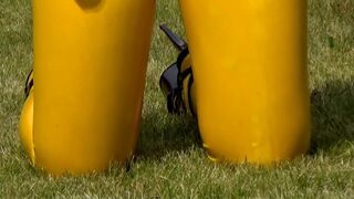 Outdoors Latex Catsuit