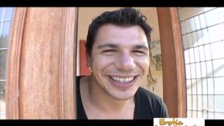 Blonde In Fishnets In The Role Of A Sex Slave