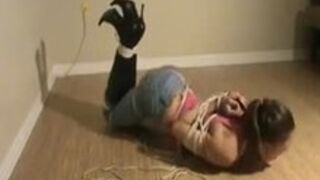 Hogtied And Struggling