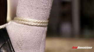 Roughed up and humiliated with candle for ass