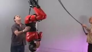 Inverted Suspension with Latex and Cuffs