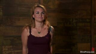 Local Babe gets Strung Upsidedown in Electro Predicament Bondage