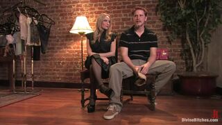 Perverted panty thief dominated, humiliated, cock teased and left covered in his own filth!