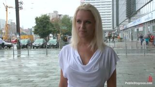 BEST OF EUROPE: Beautiful German Milf Bound and Fucked in Public