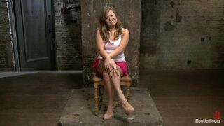 20 year old Ashlynn & ginger Odile get shown the ropes & defiled!