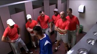Brutal Restroom Gangbang - Gay
