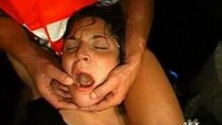 Slut gets degrade gangbanged and bukkaked ...