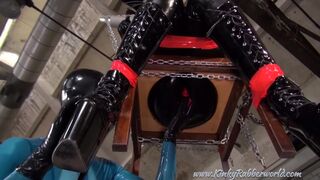 Used Rubber Doll On The Chair