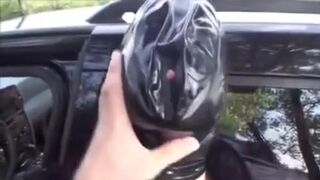 Latex Slut Fucked Outdoors