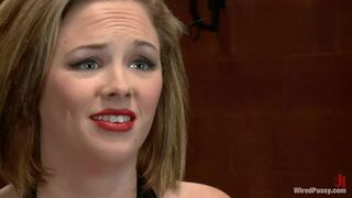 Katie Kox gets her BIG TITS Bound, Clamped, and Shocked