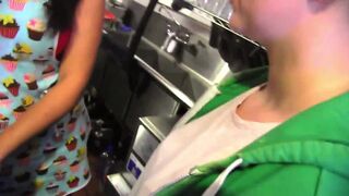 Young Blonde Alani Pi Has Job Interview As Barista At Penny Barber S Quick-service Coffee Shop