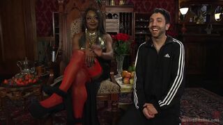 Hot Muscular Domme Annihilates Wimpy Man Servant!