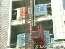 Mature construction worker balls torture