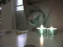 Cock torture with candles