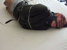 Hogtied Gagged and Blindfolded