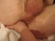 Hubbie getting his behind fisted - Femdom