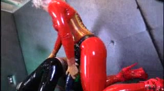 Red Latex Domme Pegging