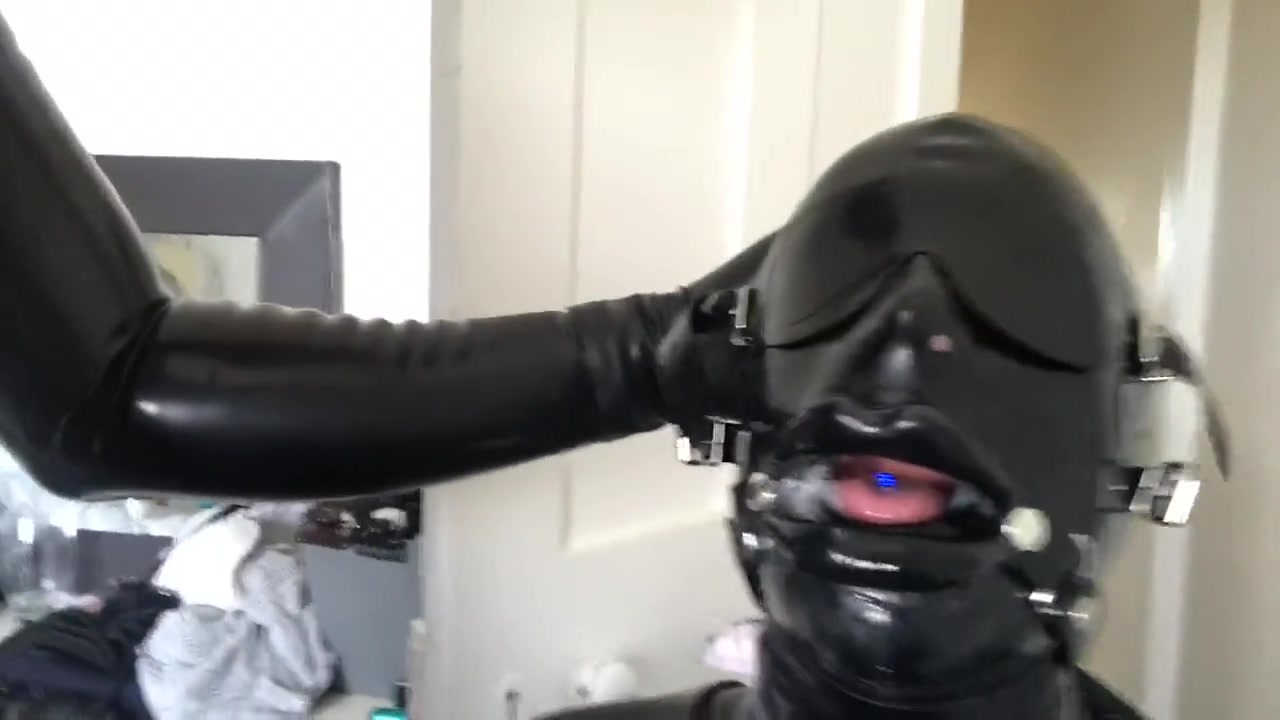 Latex Hood with Blowjob and Catsuit