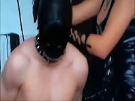 2 Sexy Mistresses abusing a slave boy