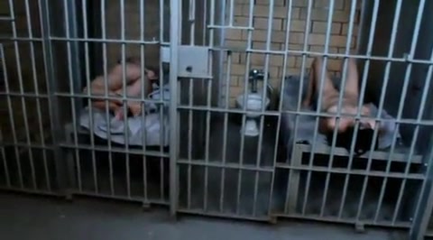 Two Naked Prisoners in Chains